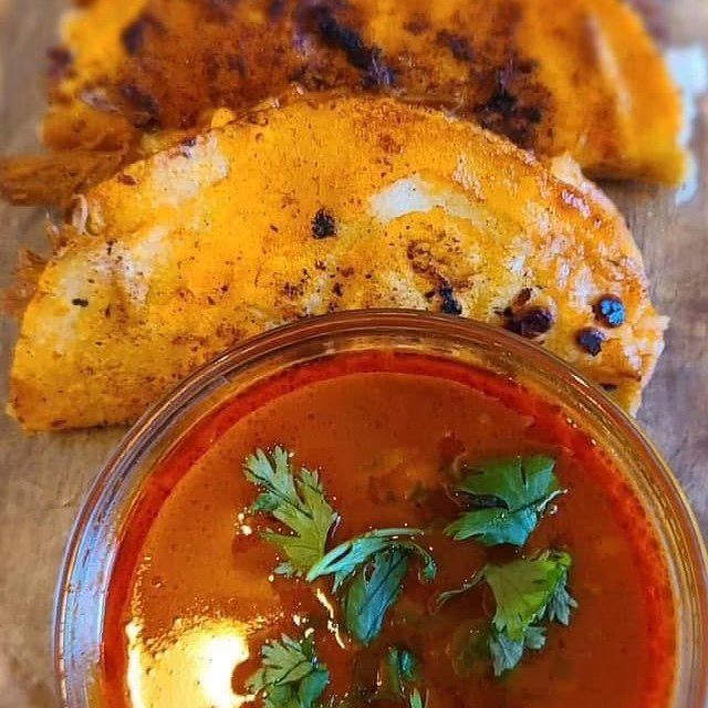 Quesabirrias with consommé